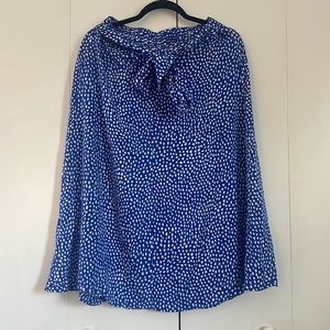 Monki Blue and White printed skirt with elastic waistband